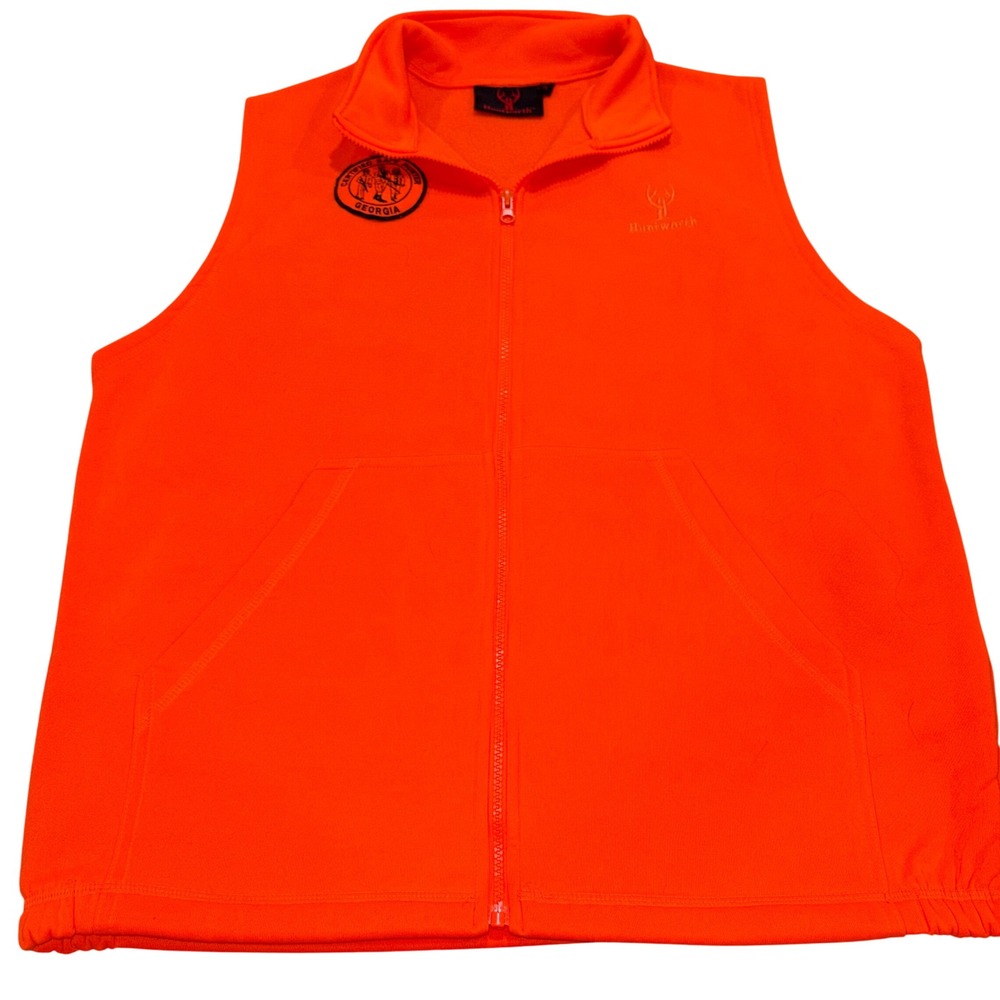 Gorpcore Huntworth Fleece Vest Mens XL Orange Georgia Certified Safe Hunter